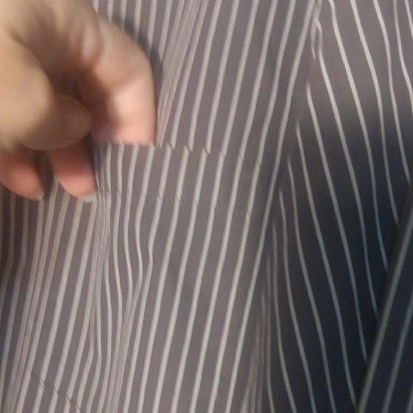 Claiborne Men's Dark Pinstripe Button Down Shirt - Picture 4 of 10